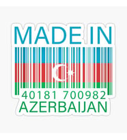 Azerbaycan Azerbaijan 17 Cm Araba Sticker Etiket MD15