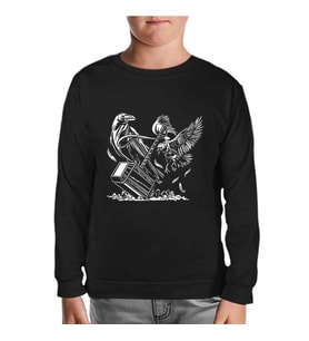 Hammer and the Crows Siyah Çocuk Sweatshirt