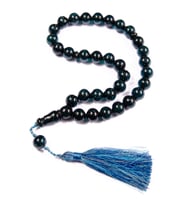 Küre Kesim 16x14 mm Koleksiyonluk İri Boy Simli Katalin 48 cm Saray Püsküllü Tesbih