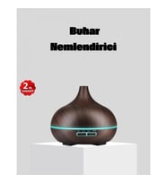 Mey İthalat® 550 ml Büyük Su Hazneli Ultrasonik Nemlendirici ve Aromaterapi Difüzörü