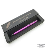 Wings İsme Özel Slim Pembe Touch Metal Tükenmez Kalem + İsme Özel Kutu (Öğretmenler Günü veya başka bir mesaj) (Karışık)