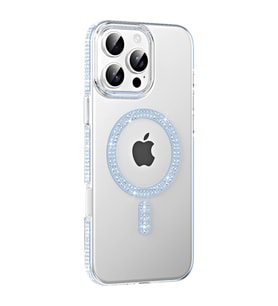 iPhone 16 Pro Max Move Taşlı Magsafe Kapak - Mavi