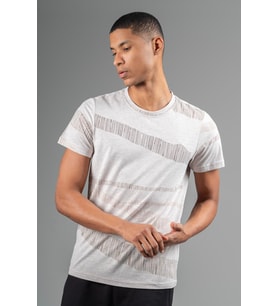 Maraton Regular Erkek Bisiklet Yaka Bejmelanj- T-shirt