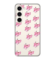 Samsung Galaxy S23 Uyumlu Pink Panter Tasarımlı Şeffaf Telefon Kılıfı