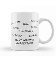 Öğretmen Günü Öğretmene Güzel Söz 01 Kupa Bardak Porselen