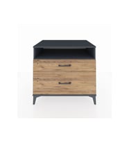 Kronos Şifonyer Tek Raflı 2 Çekmeceli 88x59x80 Antrasit-Çam