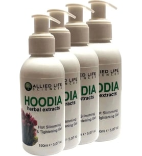 Allied Life Sciences Hoodia Herbal Extracts Slimming & Tightening Gel 150 Ml X 4 Adet