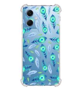 PrintiFy Xiaomi Redmi Note 12 5G Uyumlu Nazar Boncuğu 3 Baskılı Şeffaf Köşe Korumalı Antişok Kılıf