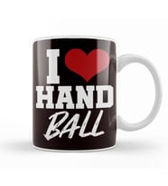 Love Handball Handballer Heart Ball Sports Team Coach Game Kupa Bardak Porselen