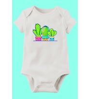 Unisex Bebek Beyaz Organik Baskılı Pamuklu Body