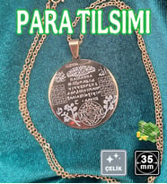 🙏Para Tılsımı Çelik Kolye 🎨 Altın Renk (05)