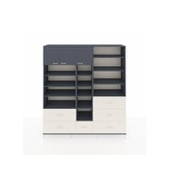Hyperion Dolap 17 Raflı 6 Çekmeceli 3 Kapaklı 220x44x243 Antrasit-Antrasit/Aytaşı