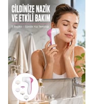 5 Başlıklı Cilt Temizleme Cihazı Ultra Kaliteli Yumuşak Kırşıklık Karşıtı Yeni Nesil