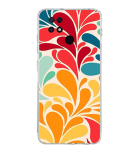 PrintiFy POCO C40 ile Uyumlu Retro Color 5  Kamera Korumalı Şeffaf  Kılıf