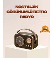 Retro Bluetooth Radyo – Nostaljik Tasarım, Tf Kart Ve Usb Destekli