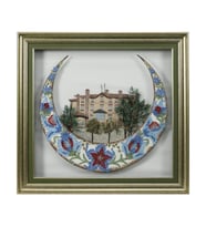 e38 EL İŞÇİLİĞİ KAYSERİ AMERİKAN KOLEJİ İĞNE OYASI TABLO 73*70 cm - 5464