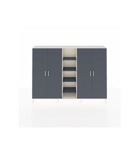 Arges Dolap 12 Raflı 4 Kapaklı 220x30x163 Aytaşı-Antrasit