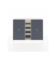 Arges Dolap 12 Raflı 4 Kapaklı 220x30x163 Aytaşı-Antrasit