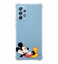 Samsung Galaxy A72  Köşe Korumalı Antişok Kapak Mickey Mouse Tasarımlı Şeffaf  Kılıf