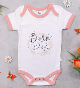 BK Kids Born To 2022 Tasarımlı Pembe Bebek Body Zıbın-1