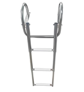 TEKNE MERDİVENİ KATLANABİLİR TELESKOPİK MERDİVEN 3 KROM TUTAMAKLI 92CM