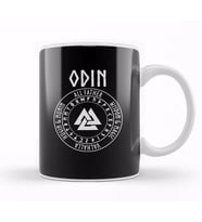Odin Viking God Valknut With Runes Kupa Bardak Porselen