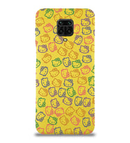 Xiaomi Redmi Note 9 Pro Uyumlu Lansman Kılıf Hello Kitty Tasarımlı İçi Kadife Kapak-Sarı (Şeffaf)