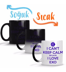 Exo i Cant Keep Calm Sihirli Kupa Bardak Porselen