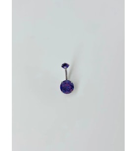 Mor Taşlı Göbek Piercing
