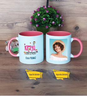 Kimya Öğretmeni Kupa Bardak Pembe Fotoğraflı Öğretmenler Günü Hediyesi