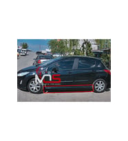 PEUGEOT 308Uyumlu  CUSTOM MARŞPİYEL SAĞ SOL TAKIM FİBERGLASS BOYASIZ
