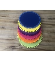 KARIŞIK RENKLİ PONPONLU  SUPLA 33 CM  (6 ADET) (MDF DAHİL) (Standart)
