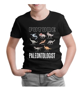 Future Paleontologist Siyah Çocuk Tshirt
