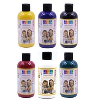 Parmak Boyası 250 Gr 6 Adet Çocuklar İçin Yıkanabilir Parmak Boya Südor Okul Hobi Kreş Etkinlik Kırmızı Sarı Mavi Yeşil (Karışık)