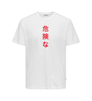 Only & Sons Erkek Beyaz Ejderha T-shirt-22018480 (Turuncu)