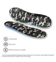 BG184.ML  Yumuşak Memory Foam, Darbe Emici, Ortopedik, Yorgunluk Alan, Asker Botları Iç Tabanlık (Kamuflaj)