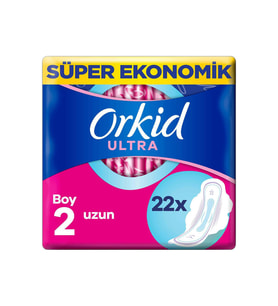 Orkid Ultra Ekstra Süper Ekonomik Hijyenik Ped Uzun 22'li x 2 ADET