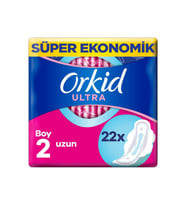 Orkid Ultra Ekstra Süper Ekonomik Hijyenik Ped Uzun 22'li x 2 ADET