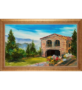 EV İŞYERİ OFİS İÇİN ALTIN ÇERÇEVELİ PASPARTULU TABLO VB816