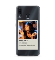Samsung Galaxy A20/A30 Uyumlu Pulp Fiction Minimalist Poster Desenli Şeffaf Telefon Kılıfı