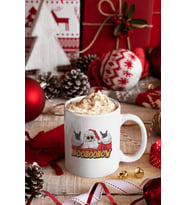 Hohoo Hoow Noel Baba Yılbaşı Christmas Kupa Bardak (Beyaz)
