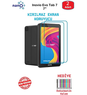 Inovio Evo Tab 7" İçin Nano Ekran Koruyucu 9h Esnek 2 ADET