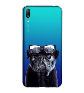 PrintiFy Huawei Y7 Pro 2019 ile Uyumlu 1mm Slim Fit Köpek 3 050f Baskılı Şeffaf  Kılıf