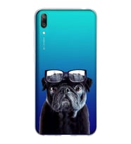 PrintiFy Huawei Y7 Pro 2019 ile Uyumlu 1mm Slim Fit Köpek 3 050f Baskılı Şeffaf  Kılıf