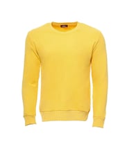 Sarı Desensiz Bisiklet Yaka Sweatshirt - Wessi