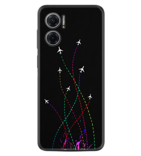 Xiaomi Redmi Note 11E Kılıf Silikon Desen Özel Seri Line Planet 1736