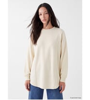 LC WAIKIKI Bej Bisiklet Yaka Kadın Sweatshirt Tunik