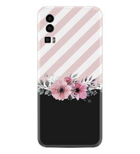 General Mobile Gm 23 Kılıf Resimli Desenli Baskılı Silikon Strip Pink Flowers 1396
