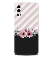 General Mobile Gm 23 Kılıf Resimli Desenli Baskılı Silikon Strip Pink Flowers 1396