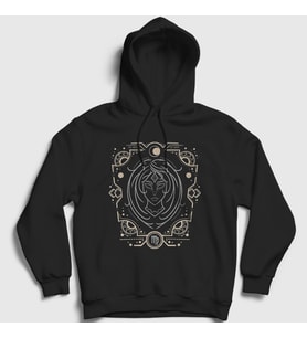Presmono Unisex Siyah Virgo Zodiac Hediye Başak Burcu Kapüşonlu Sweatshirt 530301tt